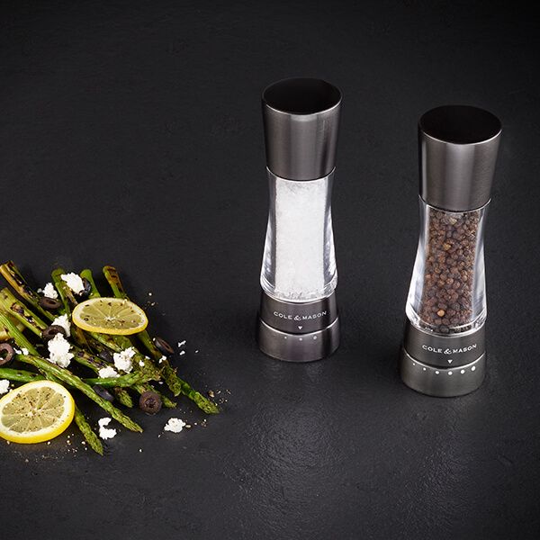 Cole & Mason Derwent Gourmet Gun Metal 190mm Salt and Pepper Mill Gift