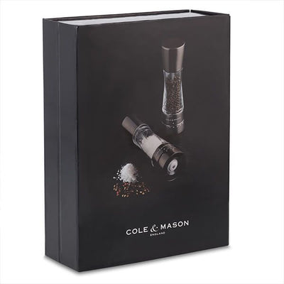 Cole & Mason Derwent Gourmet Gun Metal 190mm Salt and Pepper Mill Gift Set