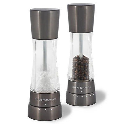 Cole & Mason Derwent Gourmet Gun Metal 190mm Salt and Pepper Mill Gift Set