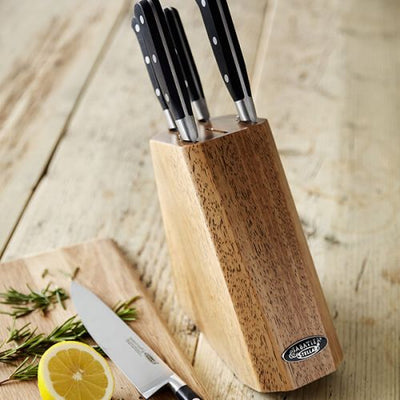 Stellar Sabatier 5 Piece Wooden Knife Block Set  IS61