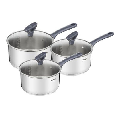 Tefal Daily Cook Stainless Steel 3 Piece Saucepan Set  G712S345