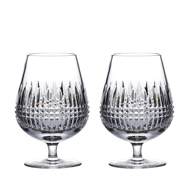 Waterford Crystal Lismore Diamond Connoisseur Brandy Balloon Pair