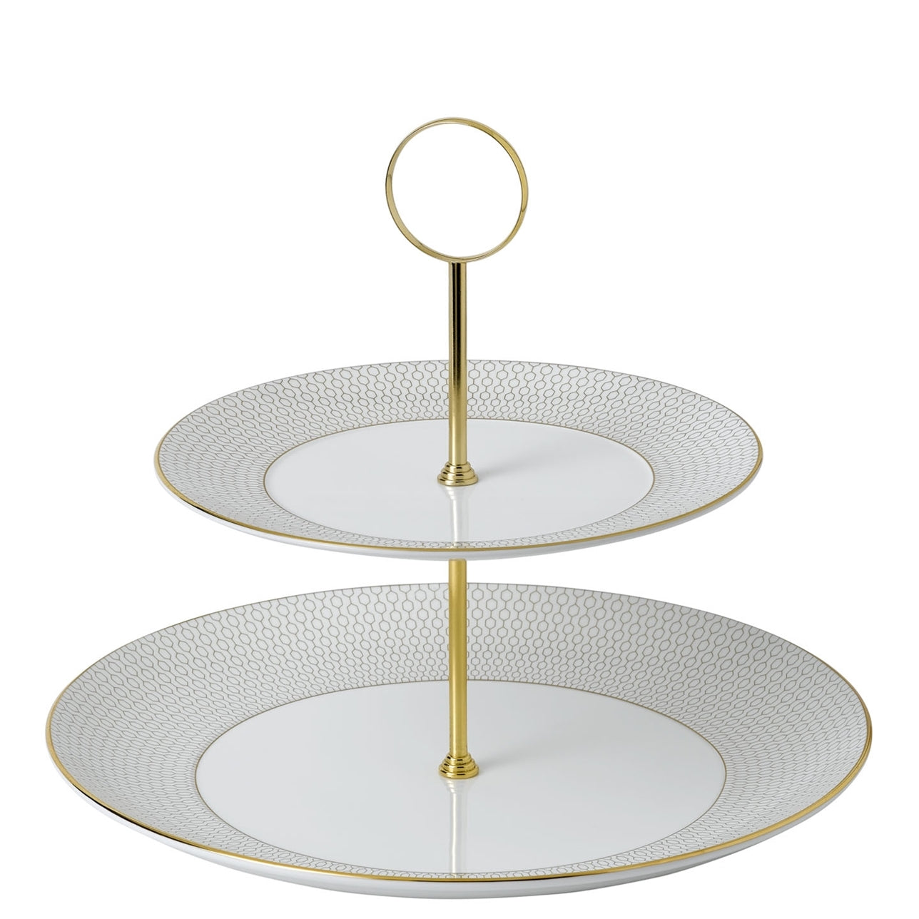 Wedgwood Gio Gold 2 Tier Cake Stand