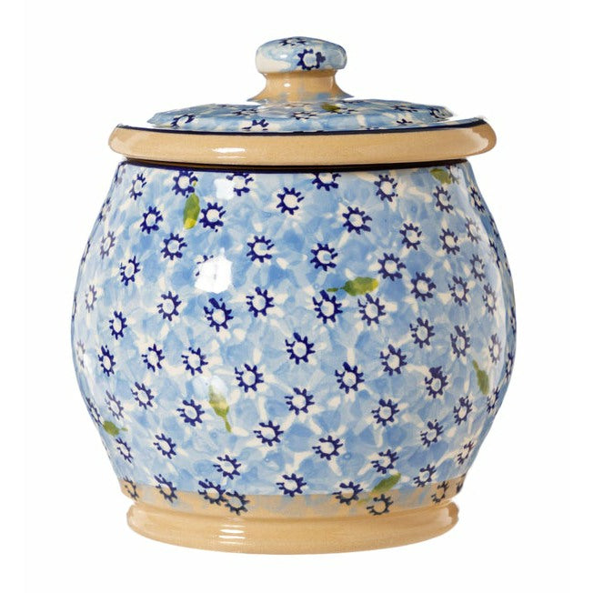 Nicholas Mosse - Lawn Light Blue - Small Round Lidded Jar
