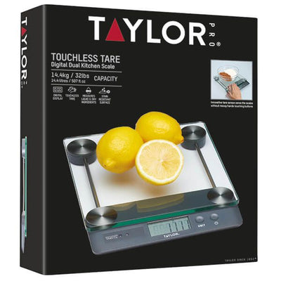 Taylor Pro Touchless Tare 14.4kg Digital Dual Kitchen Scale TYPSCALE13HP