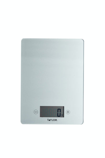 Taylor Pro Silver Glass 5kg Digital Kitchen Scale