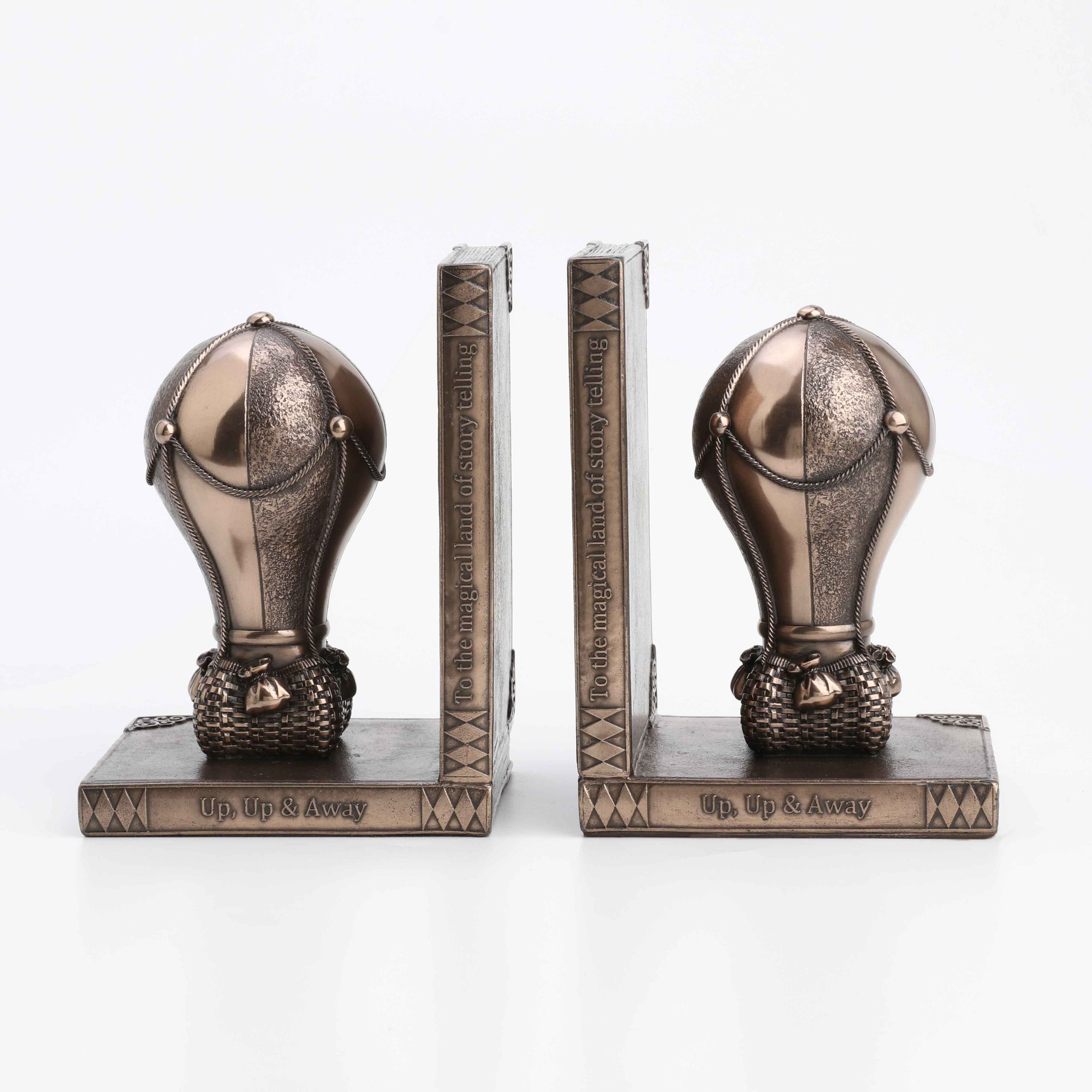 Genesis Bronze Hot Air Balloon Bookends - UU001