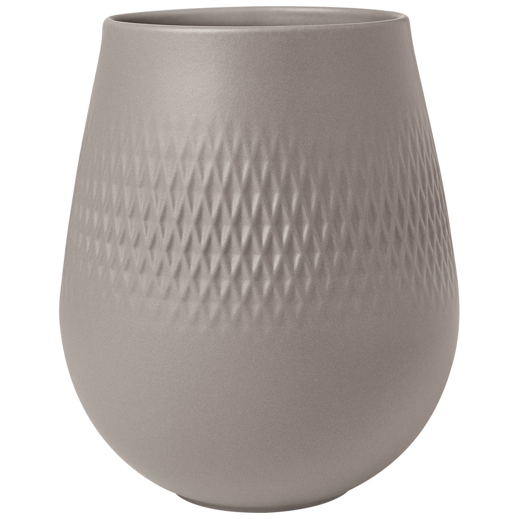 Villeroy and Boch Manufacture Collier Taupe Vase Carré Small
