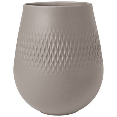 Villeroy and Boch Manufacture Collier Taupe Vase Carré Small