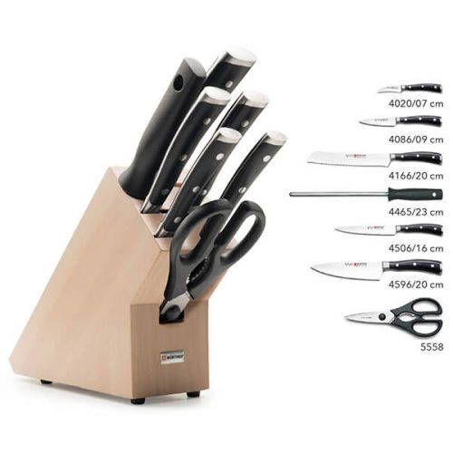 Wusthof Classic Ikon 7 Piece Knife block Set