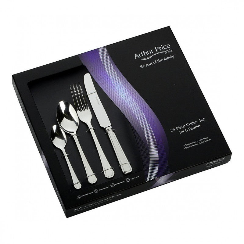 Arthur Price Classic Grecian 24 Piece Cutlery Gift Box Set ZGIS2412