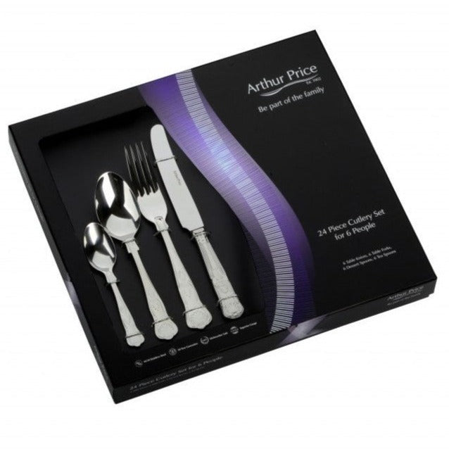 Arthur Price Classic Kings 24 Piece Cutlery Gift Box Set: ZKIS2412