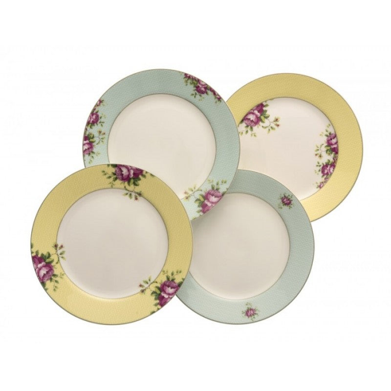 Aynsley Archive Rose Plates set of 4