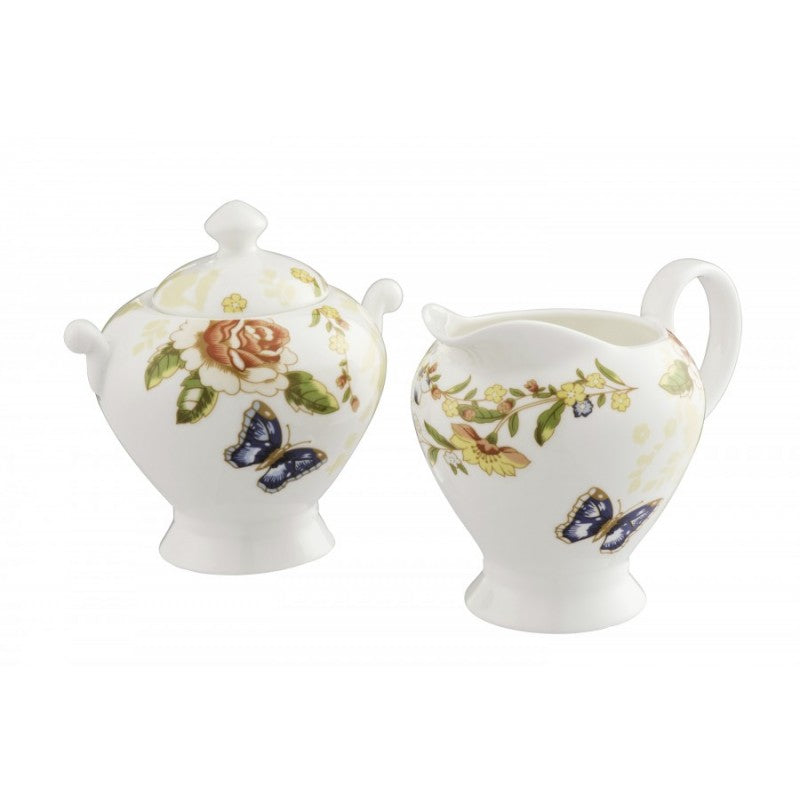 Aynsley Cottage Garden Cream & Sugar