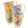 Aynsley Cottage Garden Footed Mugs set of 4