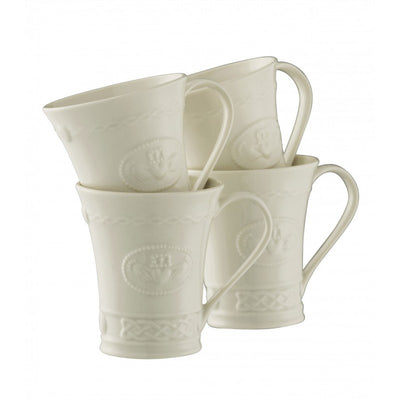 Belleek Claddagh Mugs Set of 4