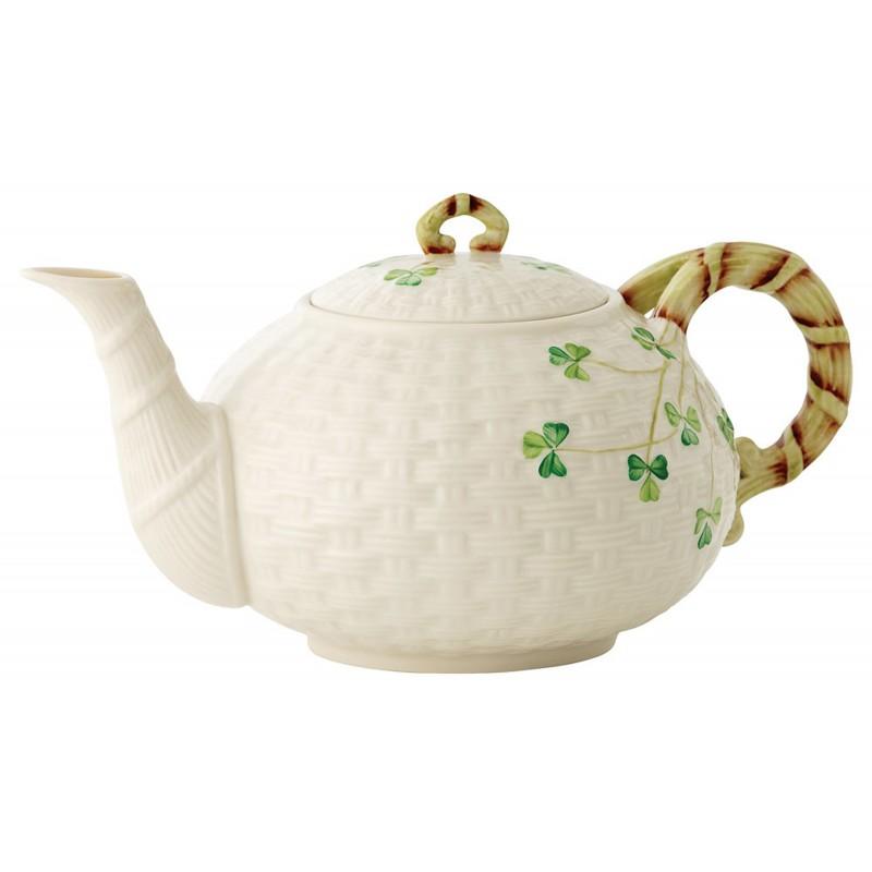 Belleek Classic Shamrock Tea Pot 1.1 Litre