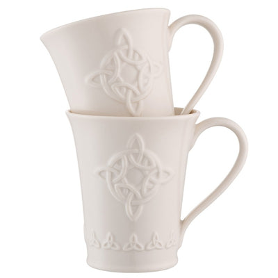 Belleek Classic Trinity Knot Mug set of 2