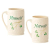 Belleek Himself and Herself Mug Set