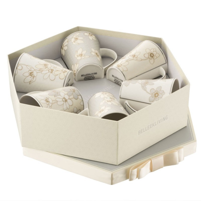 Belleek Living Bay Flowers Mug Set of 6: 7911
