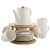 Belleek Living Pekoe 13 Piece Set and Stand