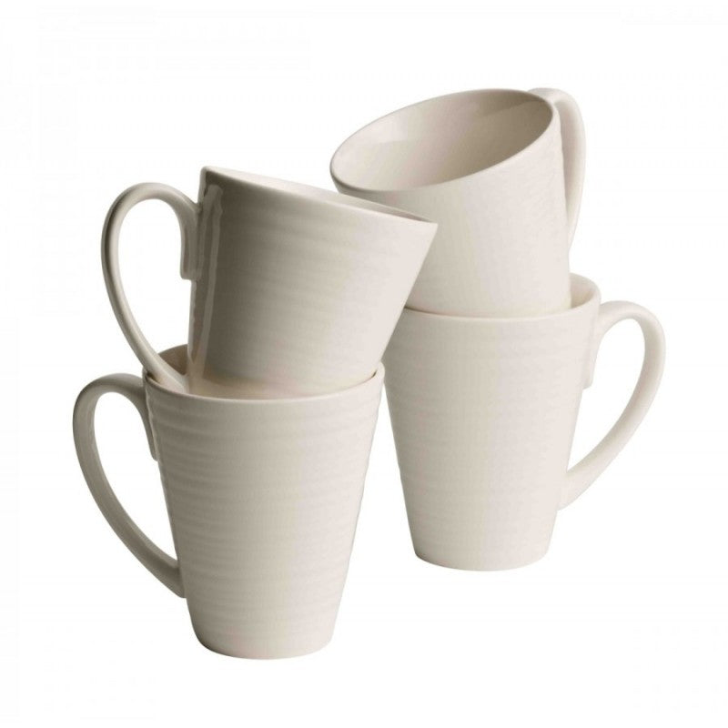 Belleek Living Ripple Set of 4 Mugs