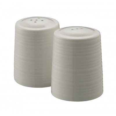 Belleek Ripple Salt & Pepper Set