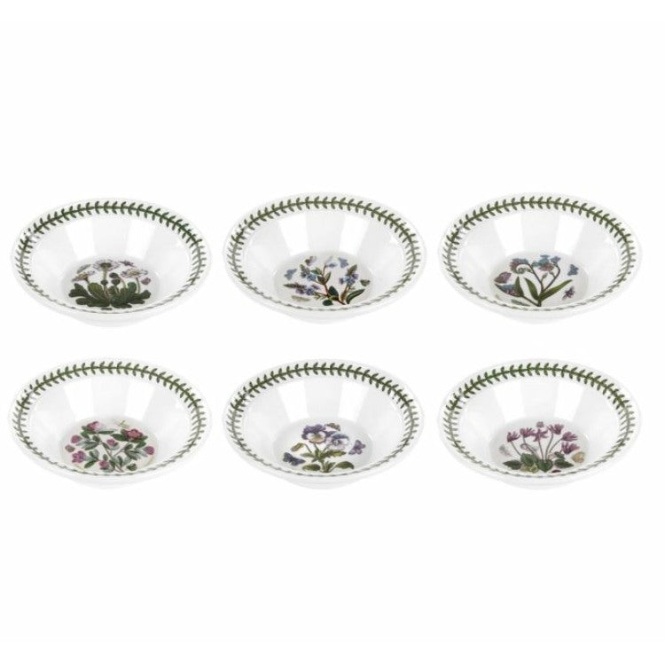 Portmeirion Botanic Garden 6 inch Oatmeal Bowl Assorted set of 6