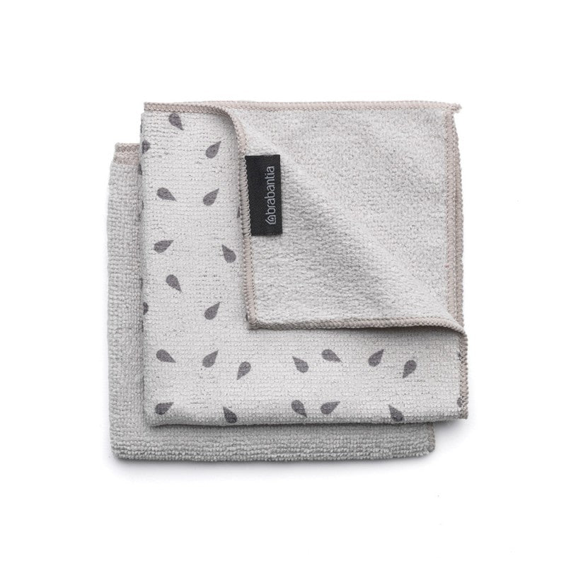 Brabantia Microfibre Dish Cloths Set of 2 - Light Grey 117688