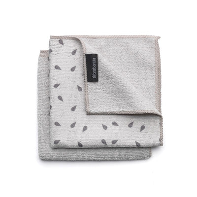 Brabantia Microfibre Dish Cloths Set of 2 - Light Grey 117688