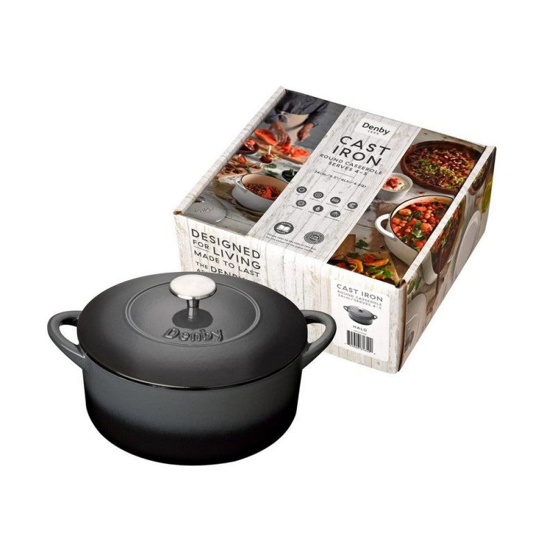 Denby Halo Cast Iron 24cm Round Casserole