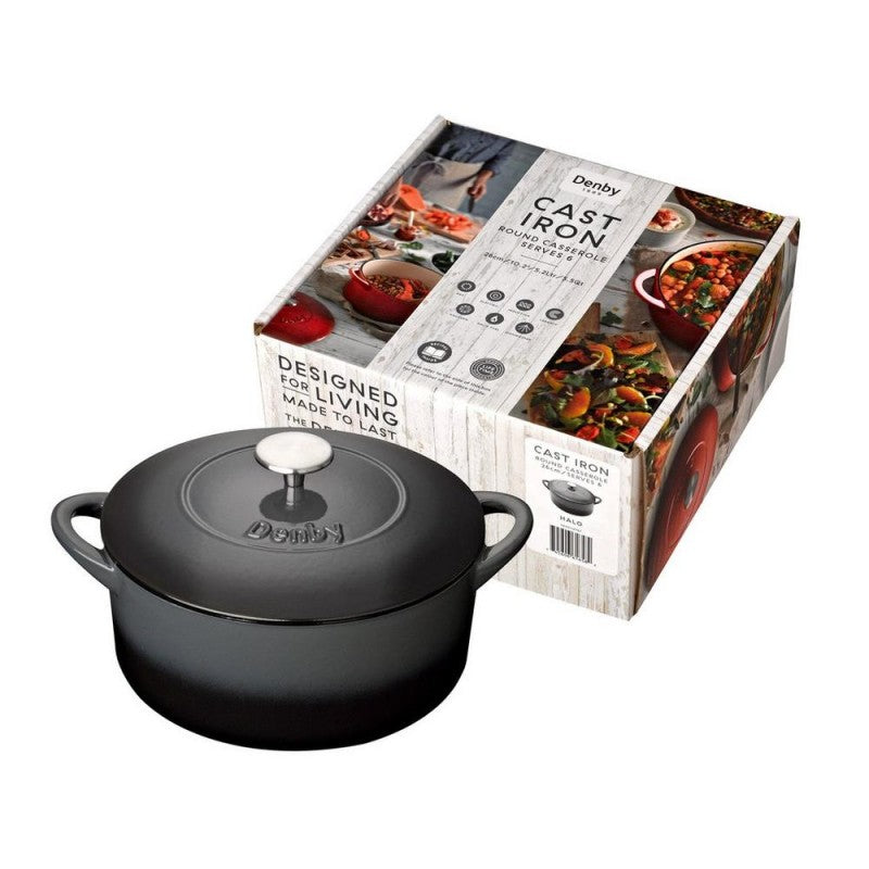 Denby Halo Cast Iron 26cm Round Casserole