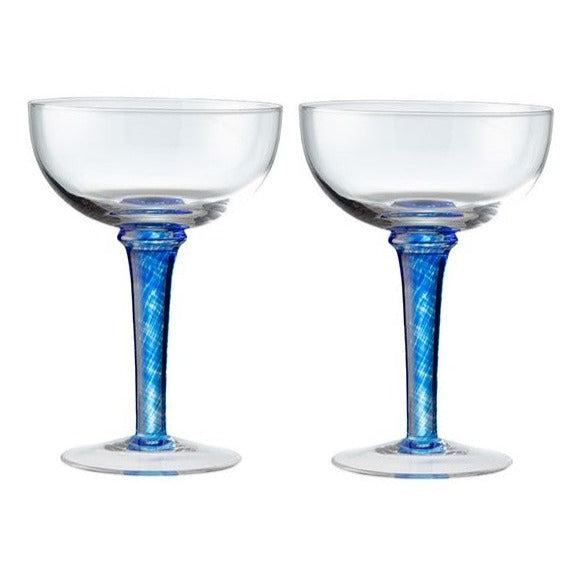 Denby Imperial Blue Champagne Saucer Pack of 2 - Last Chance to Buy