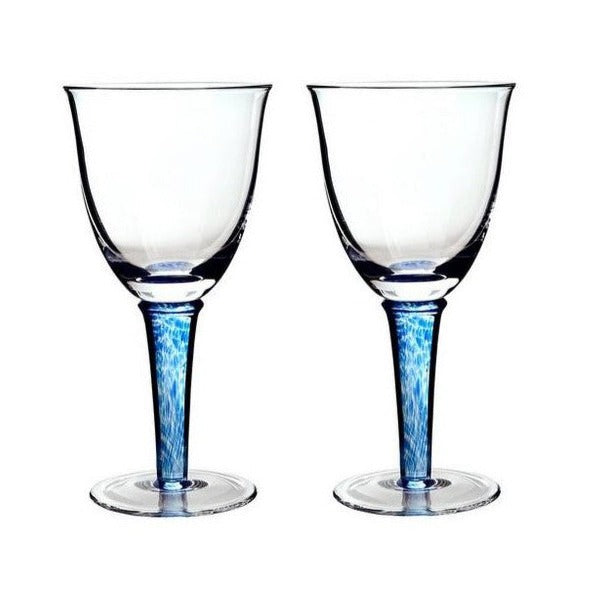 Denby Classic Blue (Imperial Blue) White Wine Glass Pack of 2