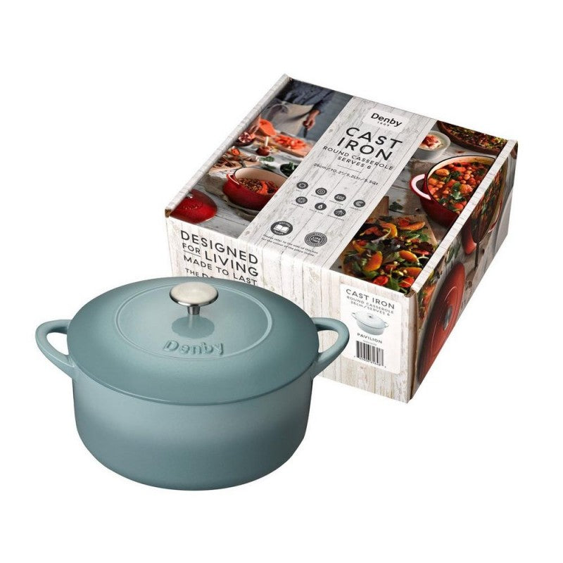 Denby Pavilion Cast Iron 26cm Round Casserole