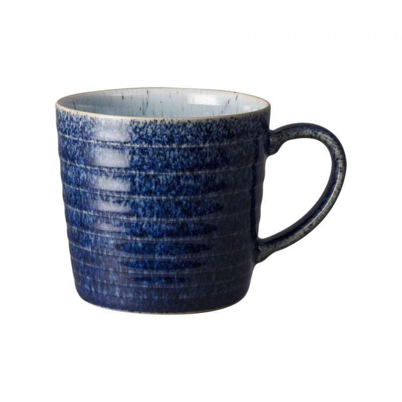 Denby Studio Blue Cobalt/Pebble Ridged Mug