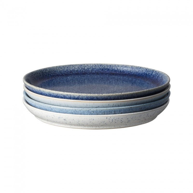 Denby Studio Blue Coupe Medium Plate Set of 4