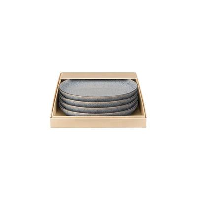 Denby Studio Grey Medium Coupe Plate Grey Set of 4