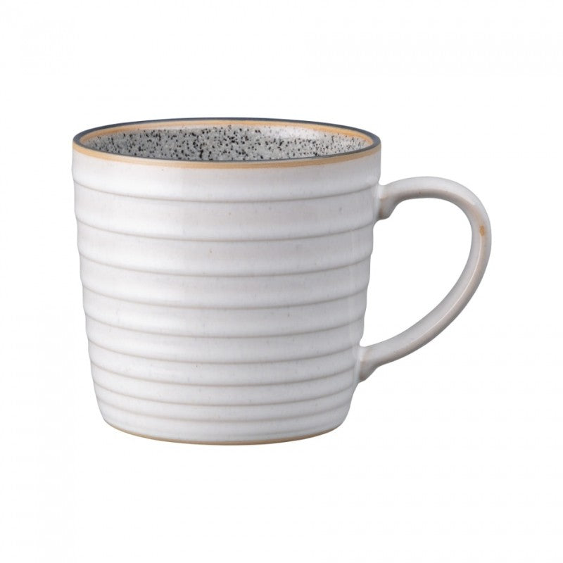 Denby Studio Grey White Ridged Mug