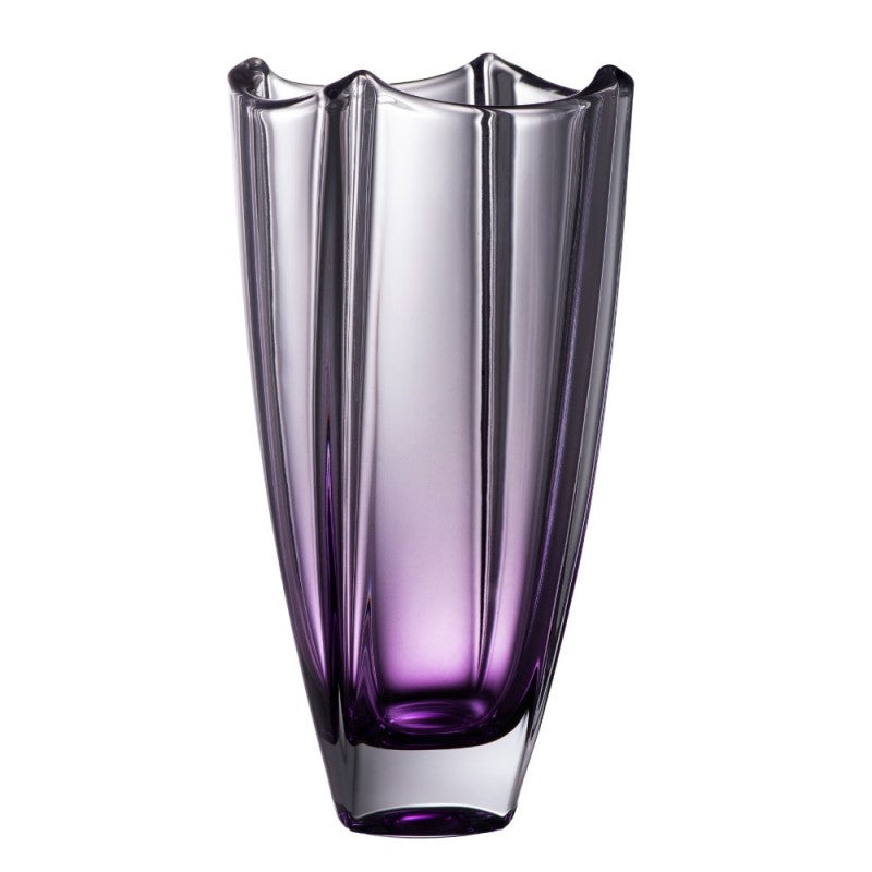 Galway Crystal Amethyst Dune 10 Inch Square Vase