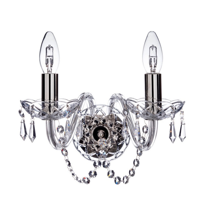 Galway Crystal Cashel 2 Arm Wall Sconce (US/CANADA FITTINGS)