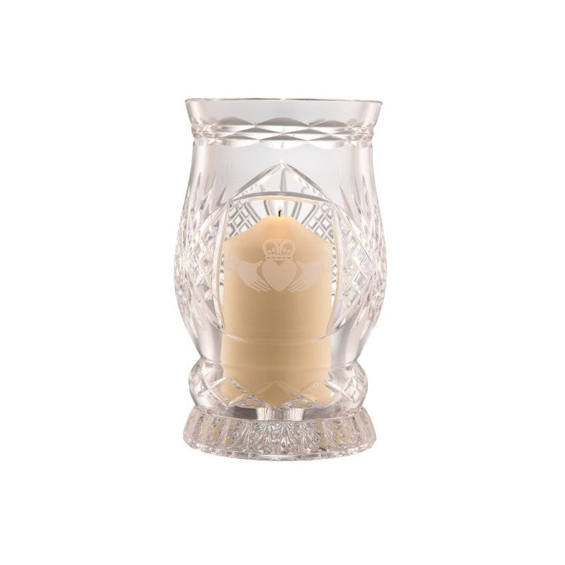 Galway Crystal Claddagh Friendship Hurricane Lamp