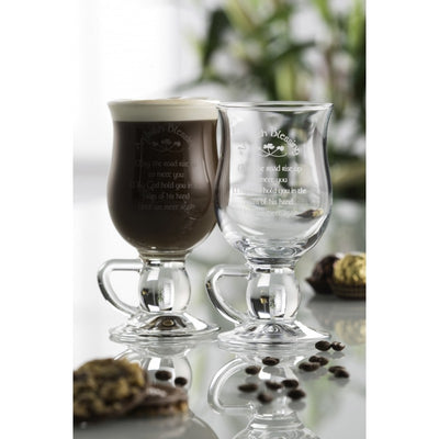 Galway Crystal Irish Blessing Latte Pair