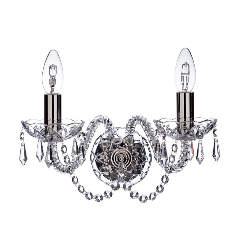 Galway Crystal Leenane 2 Arm Wall Sconce (US / CANADA FITTINGS)