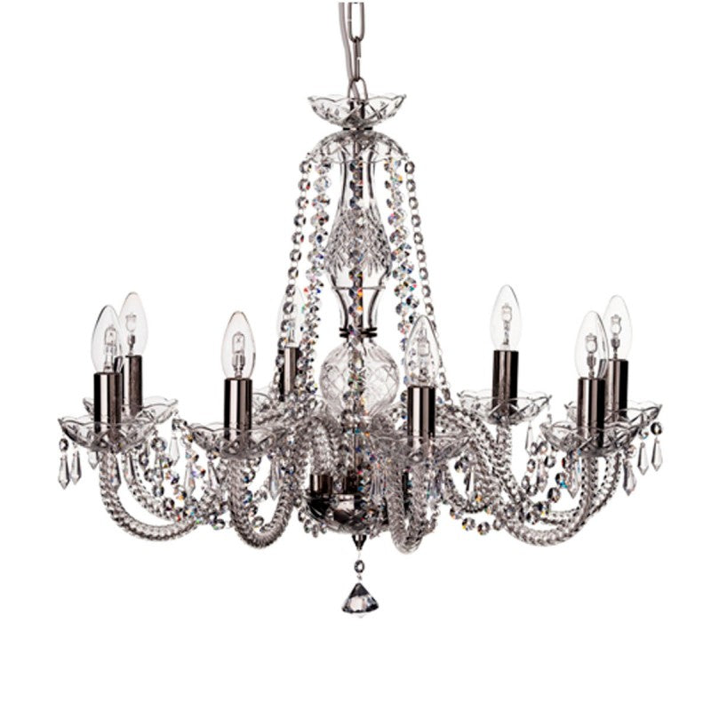 Galway Crystal Leenane 8 Arm Chandelier (UK FITTINGS)