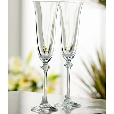 Galway Crystal Liberty Flute Pair