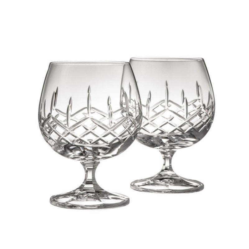 Galway Crystal Longford Brandy Glass Pair