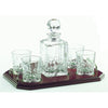 Galway Crystal Longford Square Decanter Tray Set