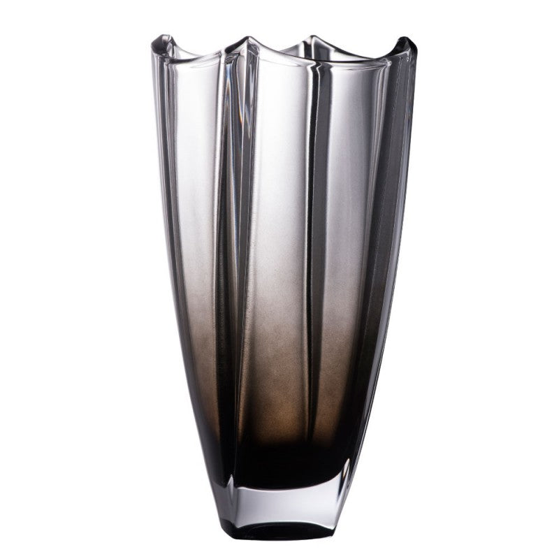 Galway Crystal Onyx Dune 12 Inch Square Vase - Last Chance to Buy