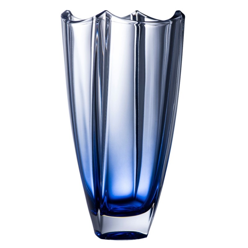 Galway Crystal Sapphire Dune 12 Inch Square Vase